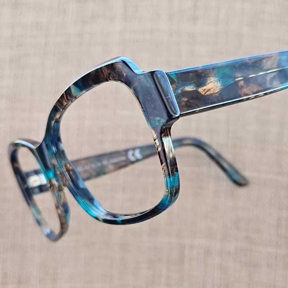 Kirkland Signature Eyeglasses/Sunglasses Frame Blue Tortoise Made in Italy Glass